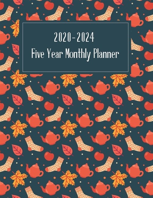 2020-2024 Five Year Monthly Planner: Personal 60 Monthly Calendar with US Holidays. Autumn cover design. (Paperback)