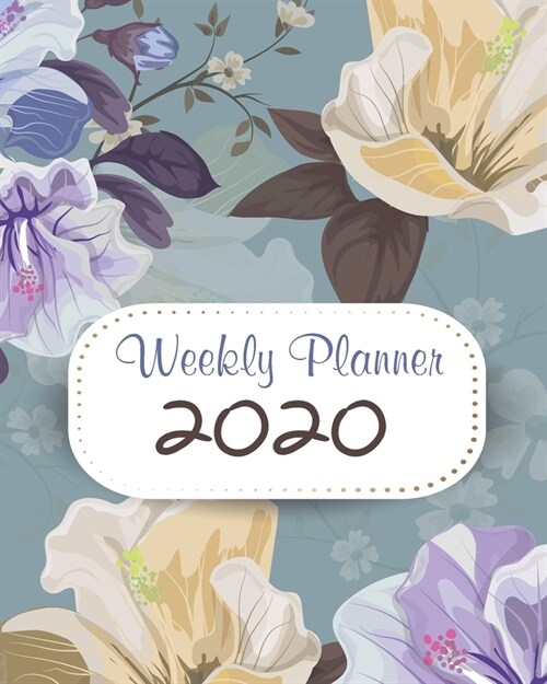 2020 Weekly Planner: 12 Month, Weekly Monthly Appointment Calendar, Agenda Schedule Organizer Journal, Flower Vintage (Paperback)