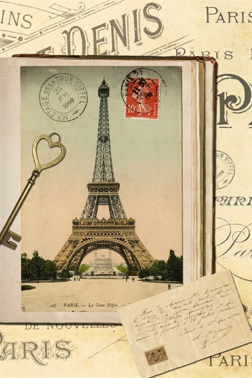 Paris Notebook: Lined Journal, 120 Pages, 6 x 9, For Romantic couples in love, Soft Cover (paris), Matte Finish (Paperback)