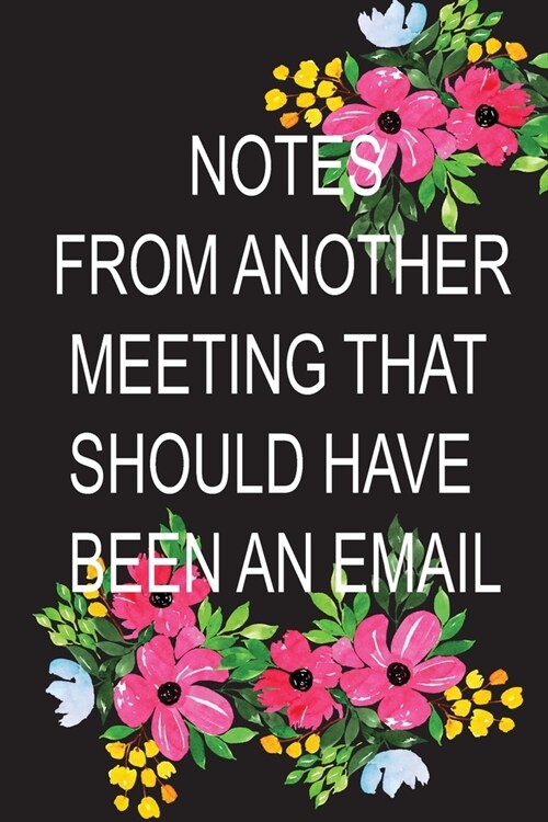 Notes From Another Meeting That Should Have Been An Email: 6x9 Lined Blank Notebook Journal, Funny Office Humor, Mom Notebook, Funny Mom Gift, Lady Bo (Paperback)