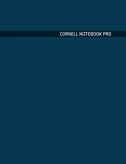 Cornell Notebook Pro: Large Note Taking System For School And University. College Ruled Pretty Light Notes. Blueberry Dark Navy Cover - Tren (Paperback)