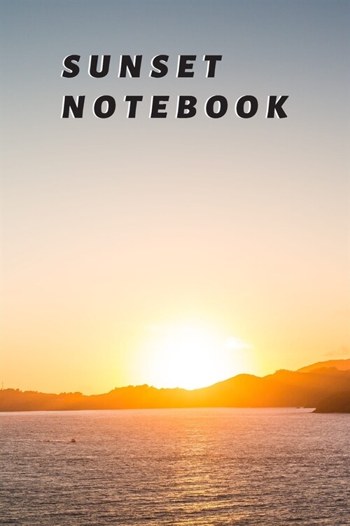 Sunset Notebook: Dotted Journal for bullet journaling, 120 Pages, 6 x 9, present for men, Soft Cover (beach sundown), Matte Finish (Paperback)