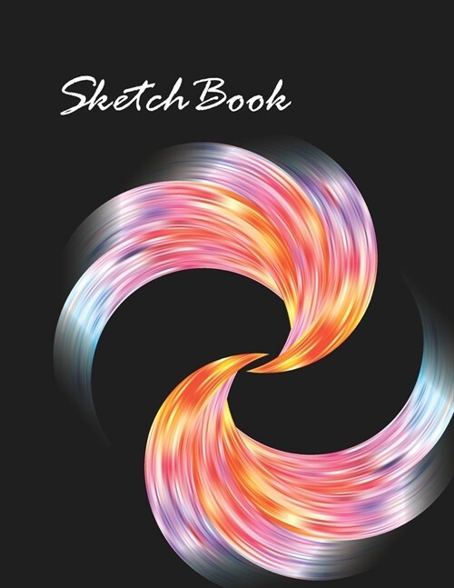 Sketch Book: Notebook for Drawing, Writing, Painting, Sketching or Doodling, 110 Pages, 8.5x11( Brushstroke Paint Wave Cover ) (Paperback)