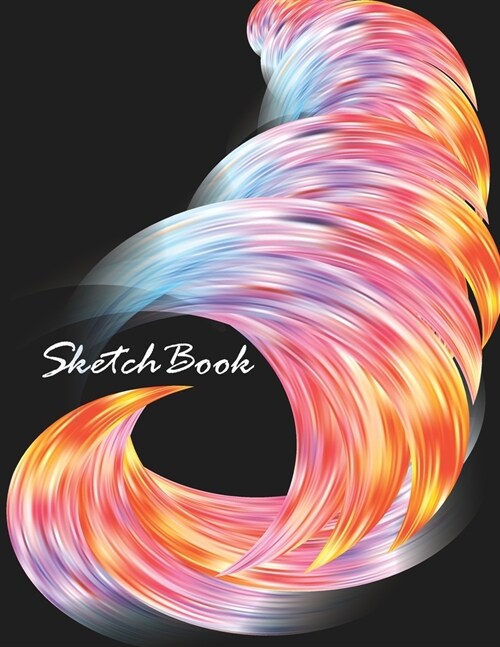 Sketch Book: Notebook for Drawing, Writing, Painting, Sketching or Doodling, 110 Pages, 8.5x11( Brushstroke Paint Wave Cover ) (Paperback)