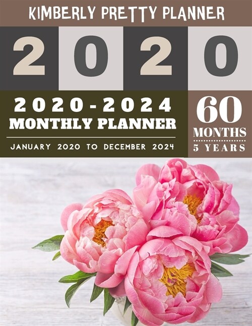 2020-2024 monthly planner: 5 year monthly planner 2020-2024 - yearly and monthly planner to plan your short to long term goal with username and p (Paperback)