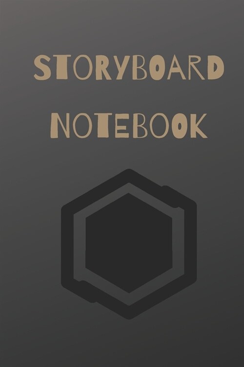 Matte Black Storyboard Notebook: Blank story-board journal for story telling (Paperback)