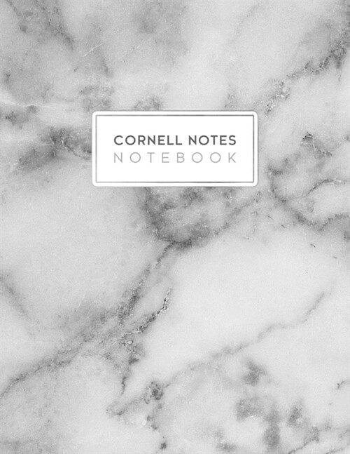 Cornell Notes Notebook: Cornell Style Paper College Ruled Journal Grey Marble Granite (Paperback)