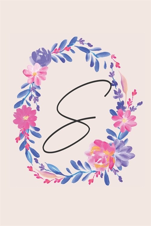 S: Personalized Notebook Journal for florists, wedding planner, brides maid gift, wedding decorators with floral cover c (Paperback)