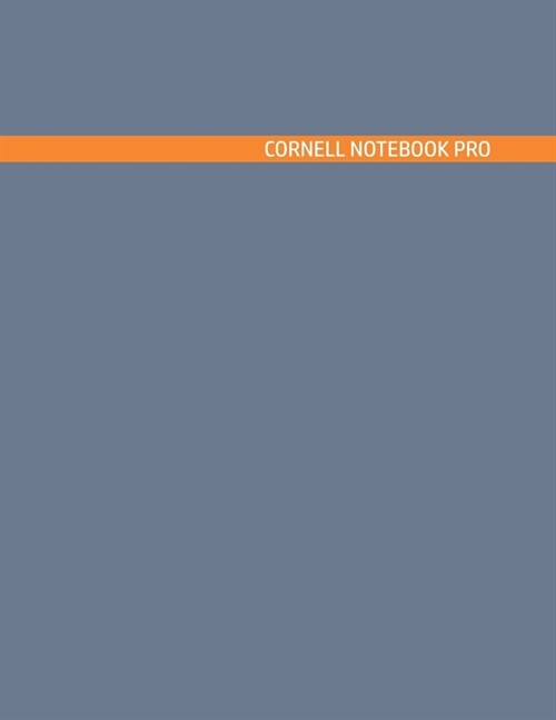 Cornell Notebook Pro: Large Note Taking System For School And University. College Ruled Pretty Light Notes. Blueberry Apricot Cover - Trendy (Paperback)