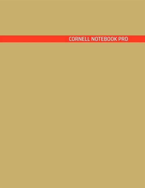 Cornell Notebook Pro: Large Note Taking System For School And University. College Ruled Pretty Light Notes. Goldi Lots Cover - Trendy Note P (Paperback)