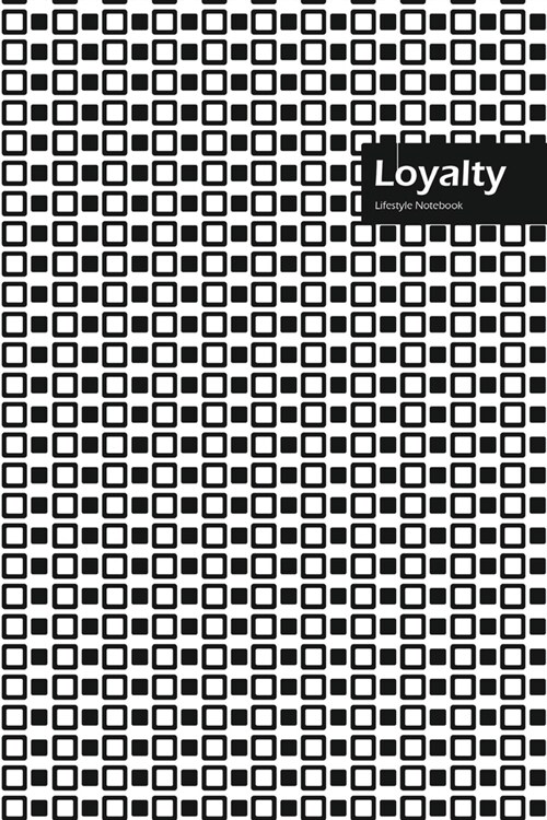 Loyalty Lifestyle, Creative, Write-in Notebook, Dotted Lines, Wide Ruled, Medium Size 6 x 9 Inch, 288 Pages (Black) (Paperback)