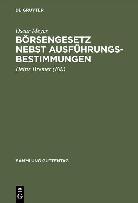 B?sengesetz nebst Ausf?rungsbestimmungen (Hardcover, 4, 4. Aufl.)