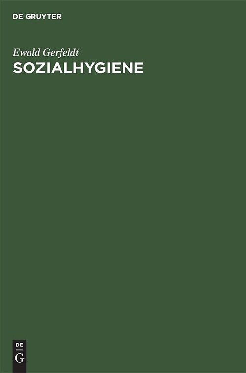 Sozialhygiene (Hardcover, Reprint 2018)