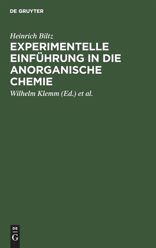 Experimentelle Einf?rung in Die Anorganische Chemie (Hardcover, 42, 42. 44. Aufl. R)