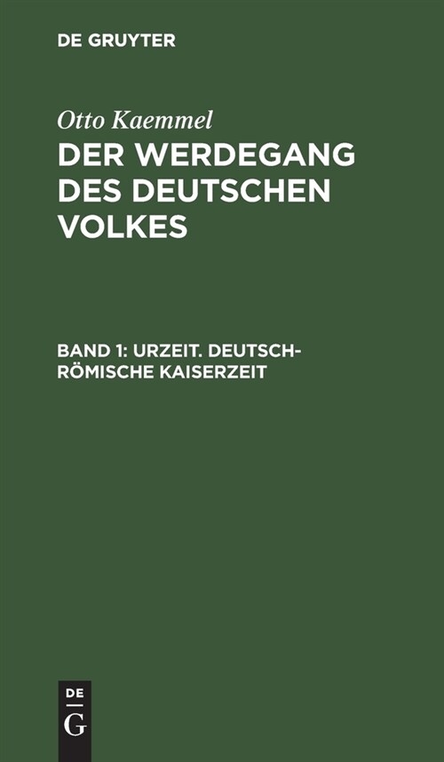 Urzeit. Deutsch-R?ische Kaiserzeit (Hardcover, 4, 4., Durchgesehe)