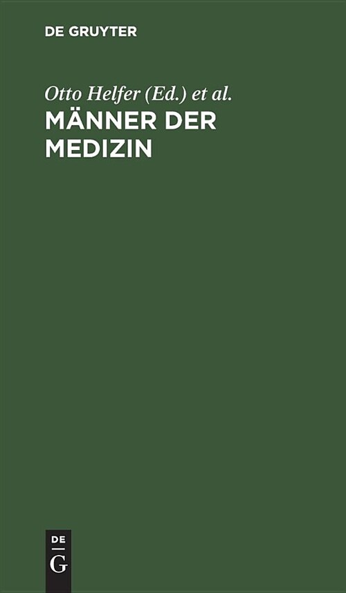 M?ner der Medizin (Hardcover, Reprint 2018)