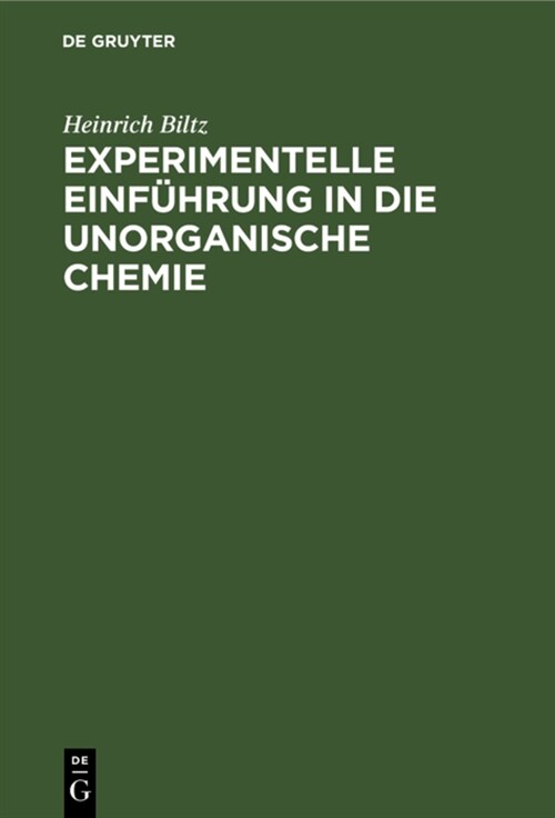 Experimentelle Einf?rung in Die Unorganische Chemie (Hardcover, 18, 18. 20. Aufl. R)