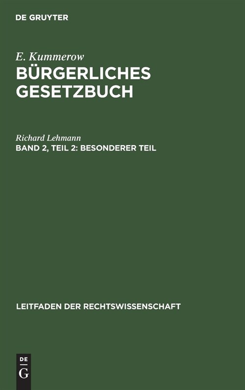 Besonderer Teil (Hardcover, Reprint 2019)