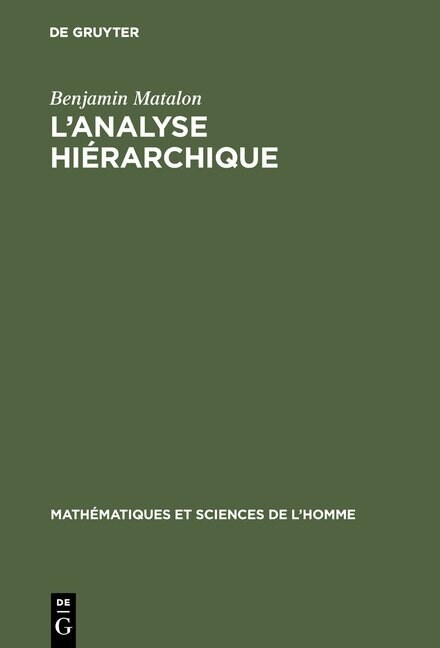 Lanalyse hi?archique (Hardcover, Reprint 2017)