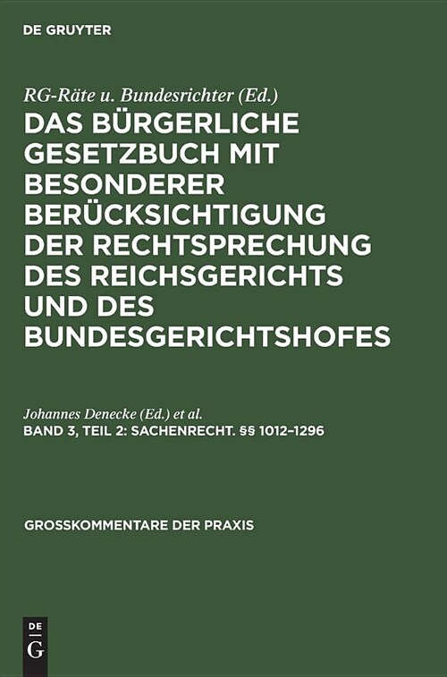 Sachenrecht. ㎣ 1012-1296 (Hardcover, 11, 11. Aufl.)