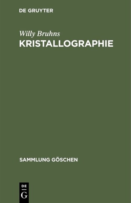 Kristallographie (Hardcover, 6, 6. Aufl.)