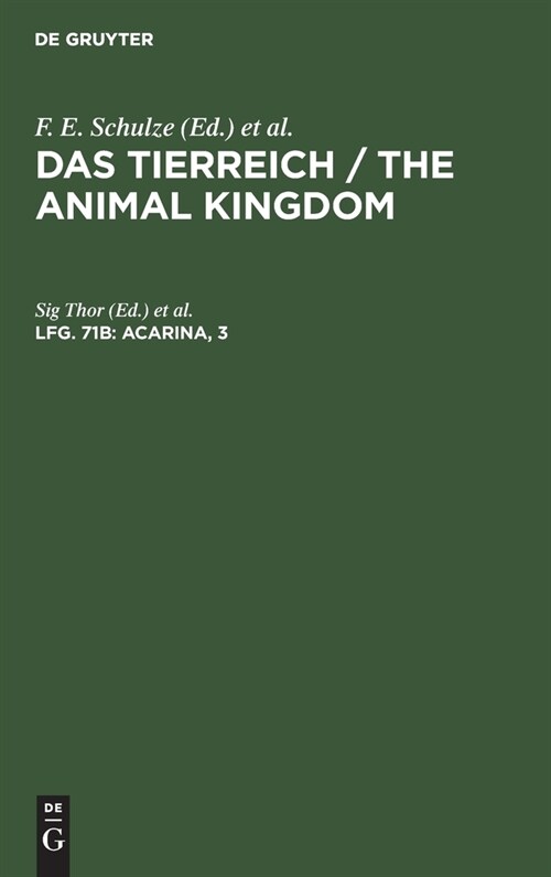 Acarina, 3 (Hardcover, Reprint 2020)