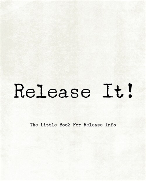 Release It! The Little Book For Release Info (Paperback)
