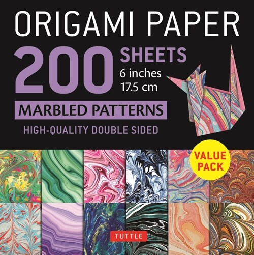 Origami Paper 200 Sheets Marbled Patterns 6 (15 CM): Tuttle Origami Paper: Double Sided Origami Sheets Printed with 12 Different Patterns (Instruction (Other)