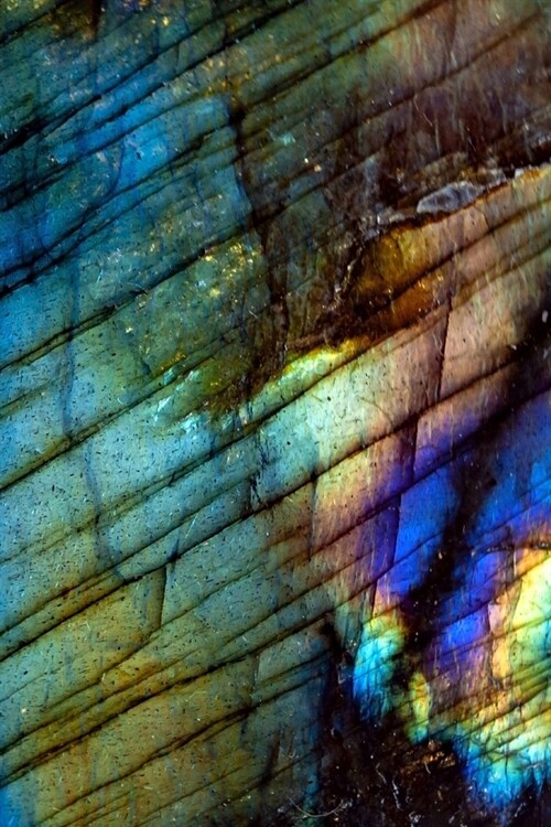 Labradorite Crystal Journal 6 x 9 Lined Blank Journal Diary Composition Book Notebook: Gemstone Minerals Crystal Healing (Paperback)