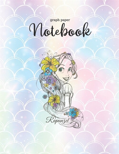 Graph Paper Notebook: Disney The Little Mermaid Ariels Song Music Notes Graph Paper Grid Notebook Journal for Student Kid Girl Personal Dail (Paperback)