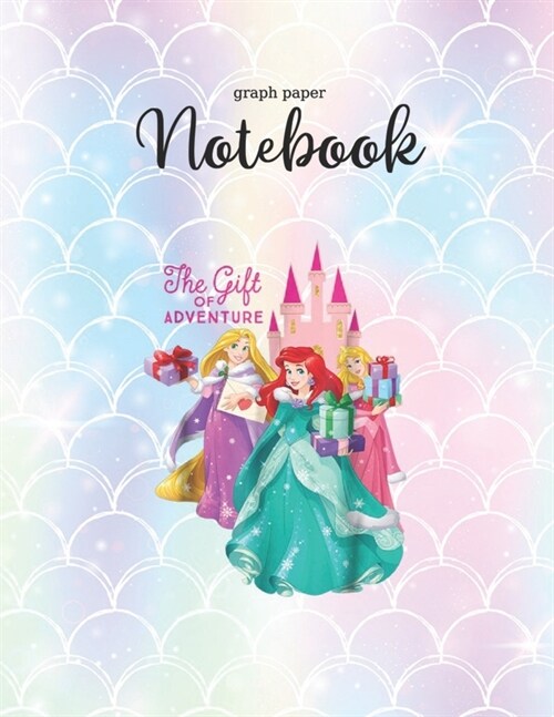 Graph Paper Notebook: Disney The Little Mermaid Ariel Day Dreaming Graphic Graph Paper Grid Notebook Journal for Student Kid Girl Personal D (Paperback)