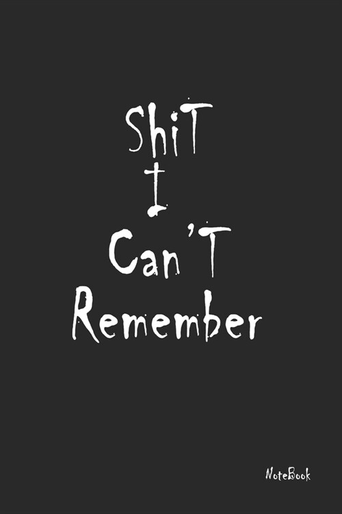 Shit I Cant Remember: 6x9 A beautiful Lined notebook - 120 page Lines to Write in (Paperback)