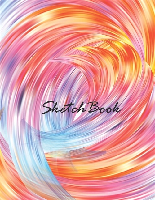 Sketch Book: Notebook for Drawing, Writing, Painting, Sketching or Doodling, 110 Pages, 8.5x11 (Brushstroke Paint Wave Cover) (Paperback)