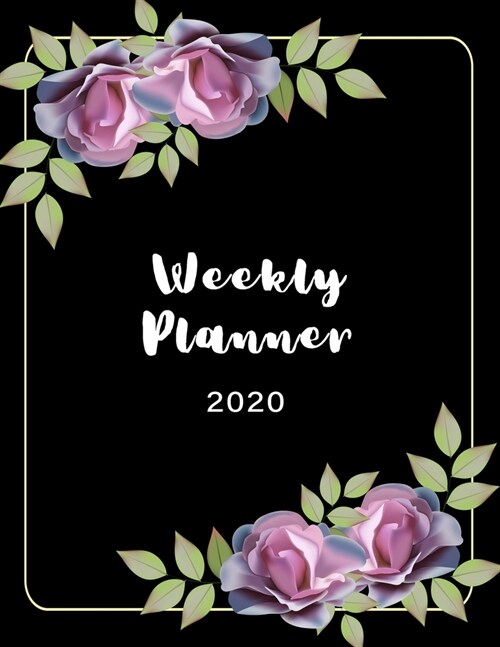 2020 Weekly Planner: Weekly And Monthly Planner Flowers Purple Golden Calendar Agenda January 2020 to December 2021 Schedule Organizer With (Paperback)