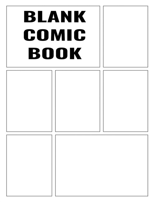 Blank Comic Book: 8.5 x 11, 130 pages comic panel for drawing your own comics idea and design sketchbook for artists of all levels (Paperback)