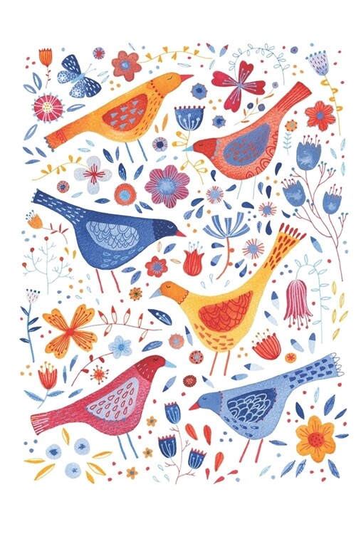 Notes: A Blank Ukulele Tab Music Notebook with Watercolor Birds in a Garden Cover Art (Paperback)