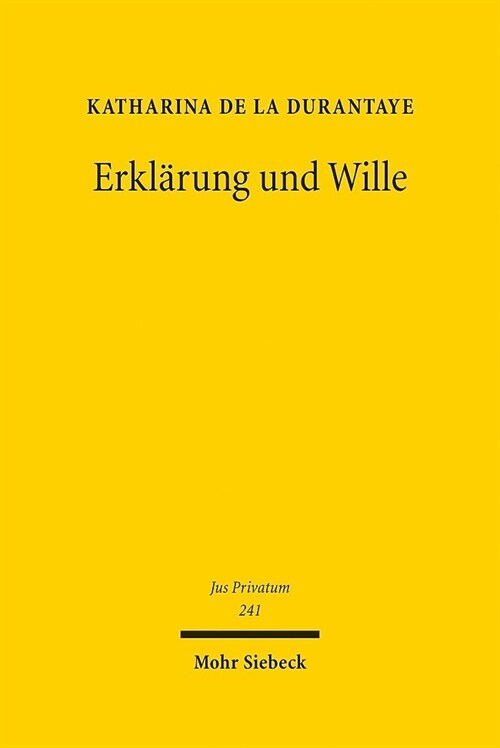 Erklarung Und Wille (Hardcover)