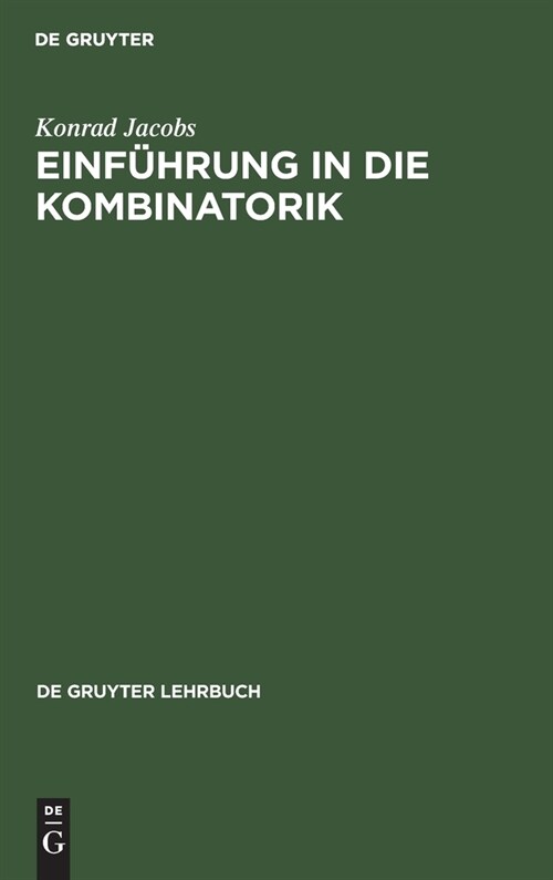 Einf?rung in die Kombinatorik (Hardcover, Reprint 2019)