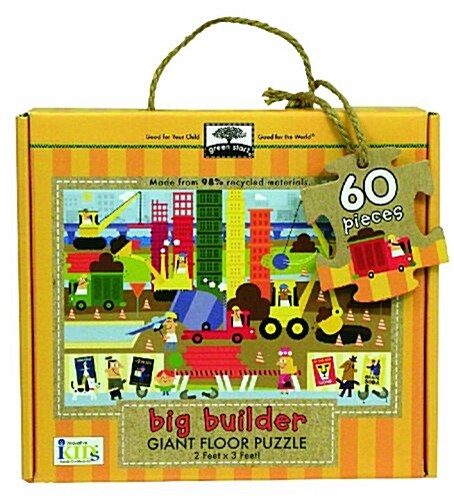 Green Start Giant Floor Puzzle: Big Builder (60 Piece Floor Puzzles Made of 98% Recycled Materials) (Other)