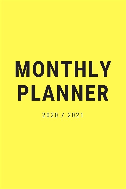 monthly planner 2020-2021: cute Notebook, monthly planning , Soft Cover, Matte Finish (Paperback)