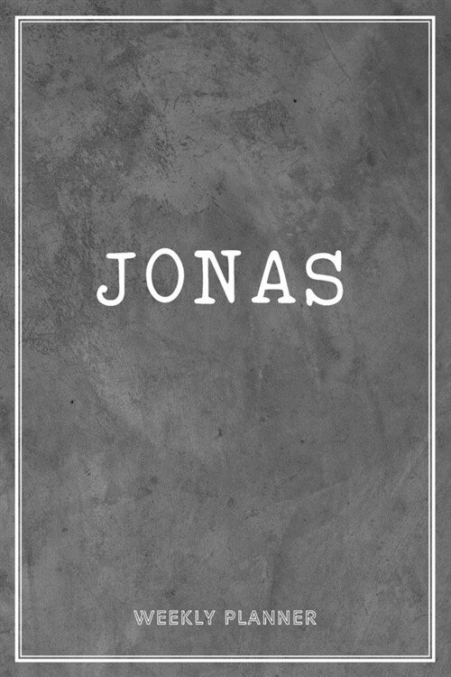 Jonas Weekly Planner: Custom Name Undated Hand Painted Appointment To-Do List Additional Notes Chaos Coordinator Time Management School Supp (Paperback)