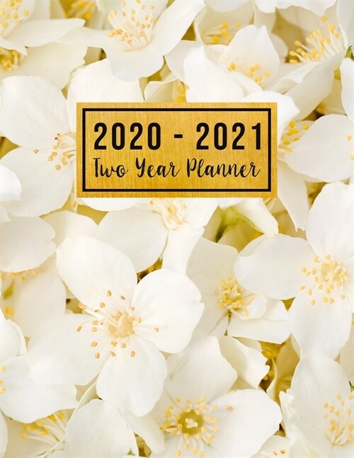 2020-2021 Two Year Planner: 2020-2021 see it bigger planner - White Flower Cover - 2 Year Calendar 2020-2021 Monthly - 24 Months Agenda Planner wi (Paperback)