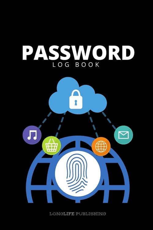 Password Log Book: Password Keeper with Alphabetical Pages Black (Paperback)