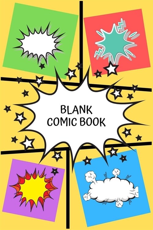 Blank comic book: draw your own comics on this this book (Paperback)