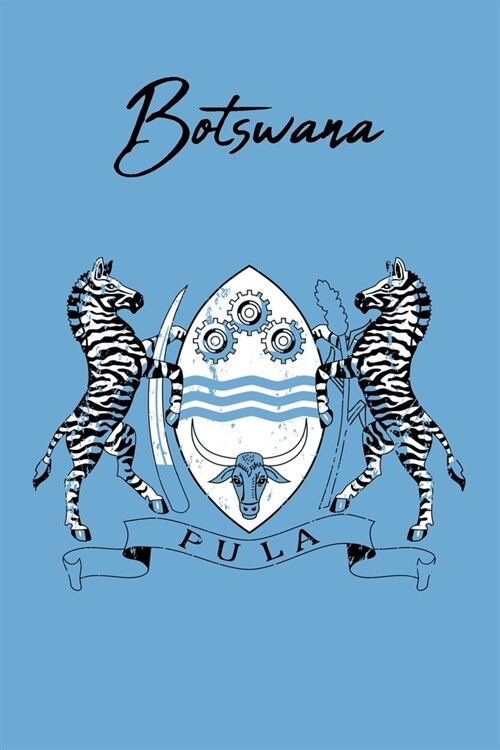 Botswana: Coat of Arms 120 Page Lined Note Book (Paperback)