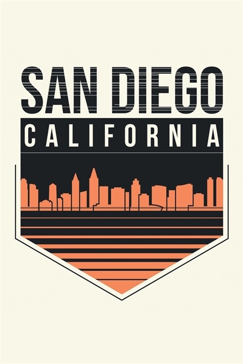 San Diego California: Medium Size Notebook with Lined Interior and Daily Entry Ideal for Organization, Taking Notes, Journal, Diary (Paperback)