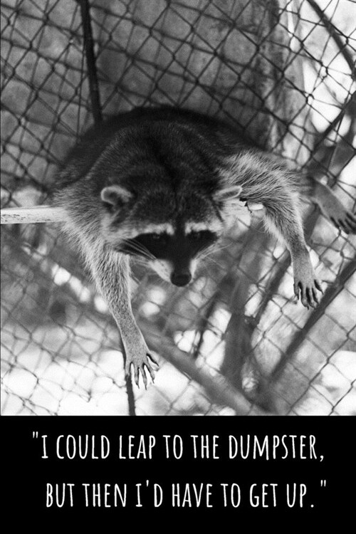 I Could Leap to the Dumpster, But Then Id Have to Get Up - Lined Journal and Notebook: Funny Raccoon Notebook for Students, Writers and Notetakers (Paperback)