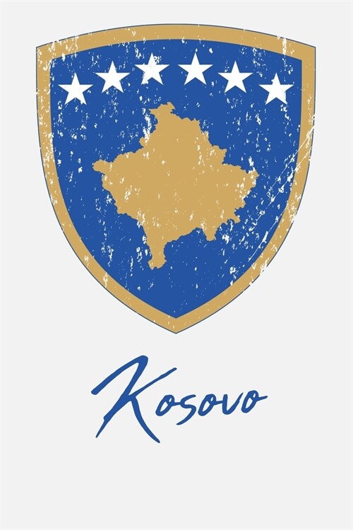 Kosovo: Shield Worn Look Cover 120 Page Lined Note Book (Paperback)