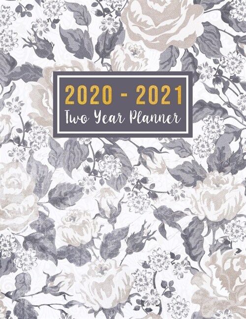 2020-2021 Two Year Planner: planner 2020 good busy - Flower Watercolor Cover - 2 Year Calendar 2020-2021 Monthly - 24 Months Agenda Planner with H (Paperback)
