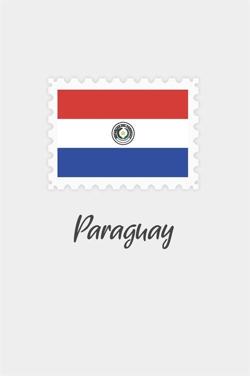 Paraguay flag minimalist notebook: Country national flag travel journal notebook (Paperback)